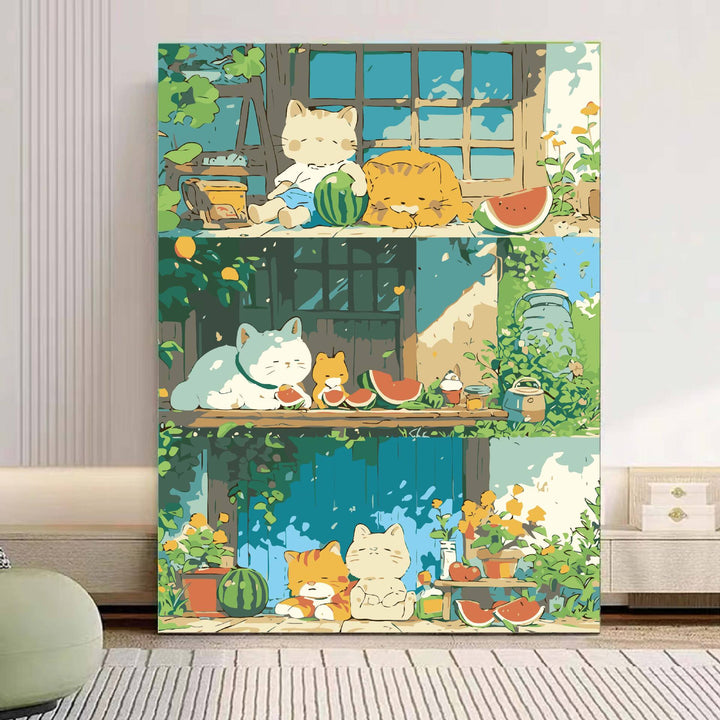 Playful Panda Illustration Canvas Art Kalsten