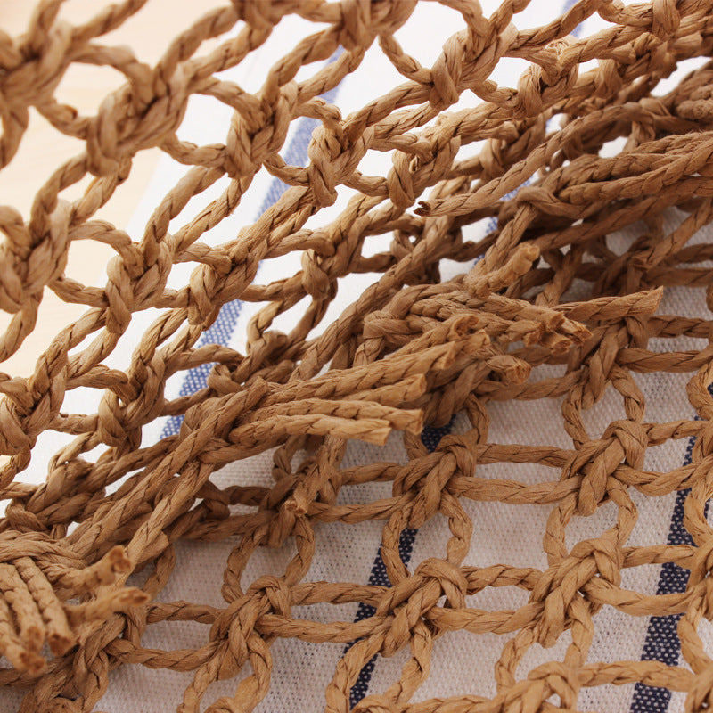 Fashionable net tote bag made from natural materials Kalsten