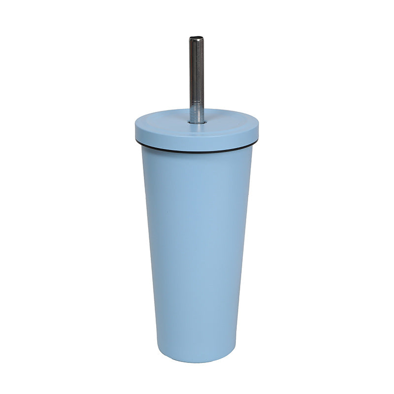 Women's High-Quality Insulated Drinking Bottle with Stainless Steel Straw Kalsten