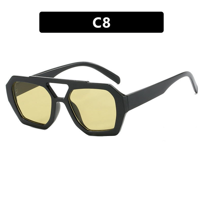 Women's geometric sunglasses made of durable plastic with polarized lenses Kalsten