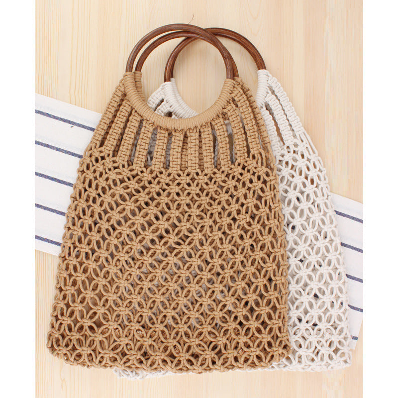 Tote bag with braided net design and practical inner bag Kalsten