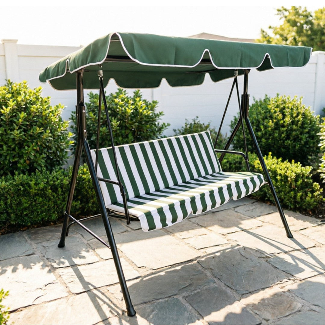 Roomy outdoor canopy swing bench with adjustable canopy Kalsten