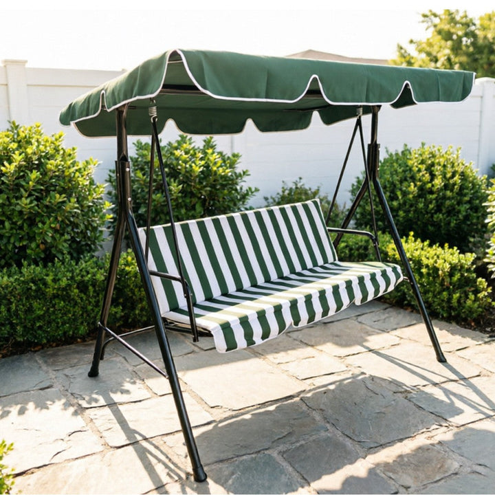 Roomy outdoor canopy swing bench with adjustable canopy Kalsten