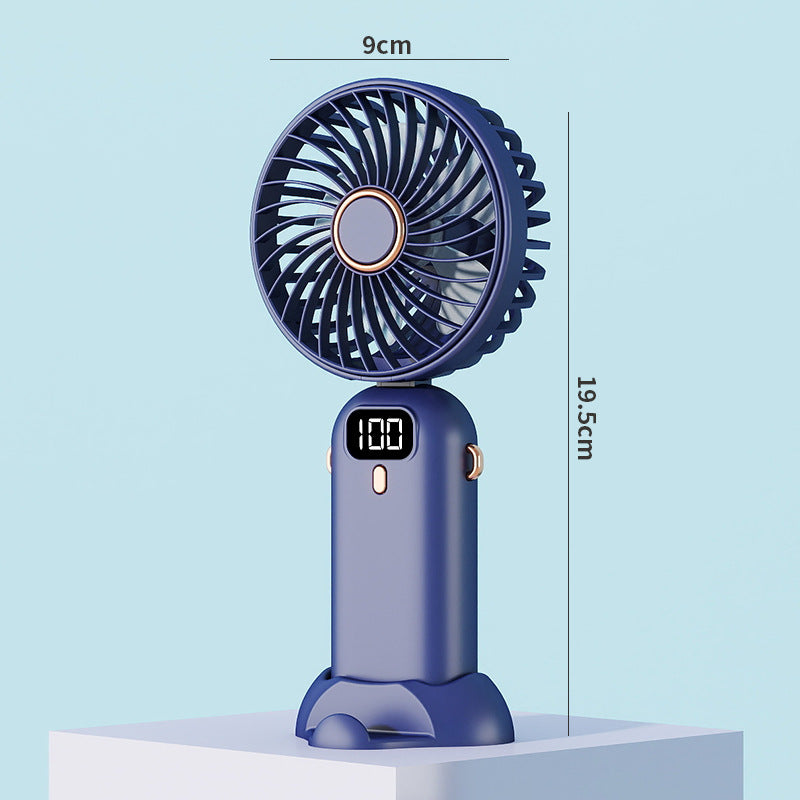 Unisex portable hand cooling fan with Peltier cooling module, stepless speed control and LED digital display Kalsten