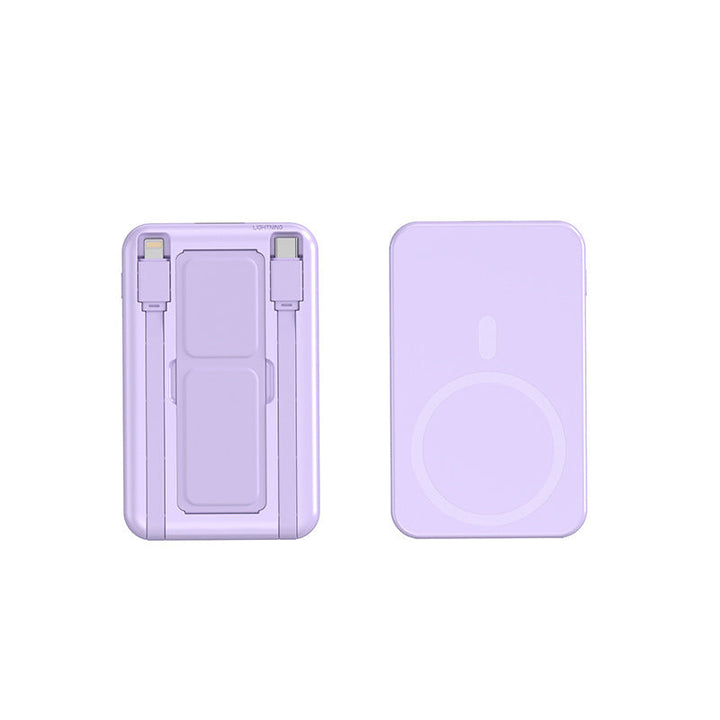Portable power bank with integrated Qi charging function and digital capacity display Kalsten