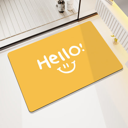 Cartoon Cat-Themed Bath Rug Acalora
