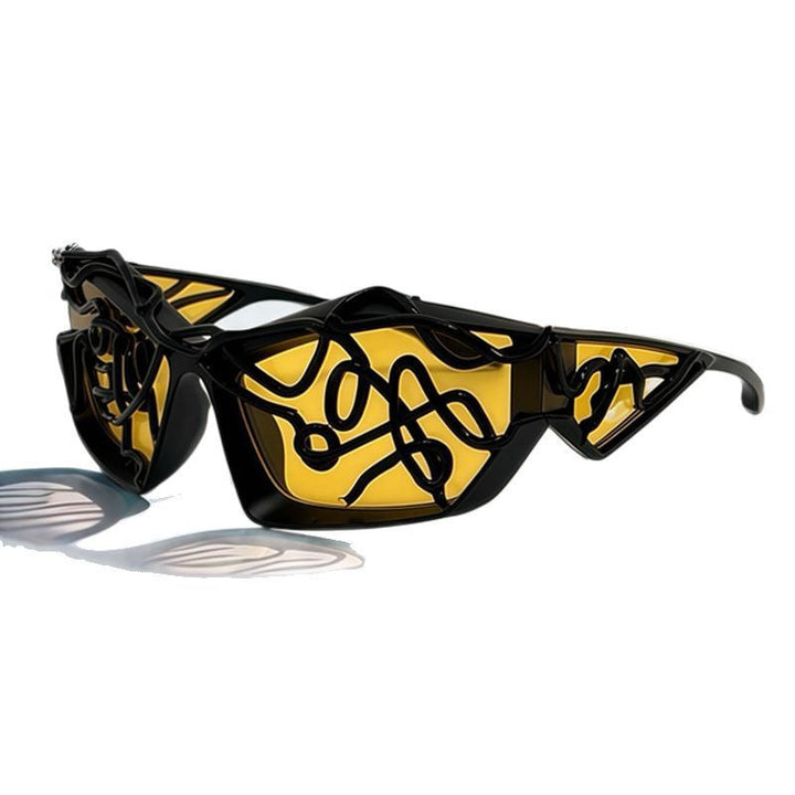 Women's Sporty Sunglasses with Futuristic Design Kalsten