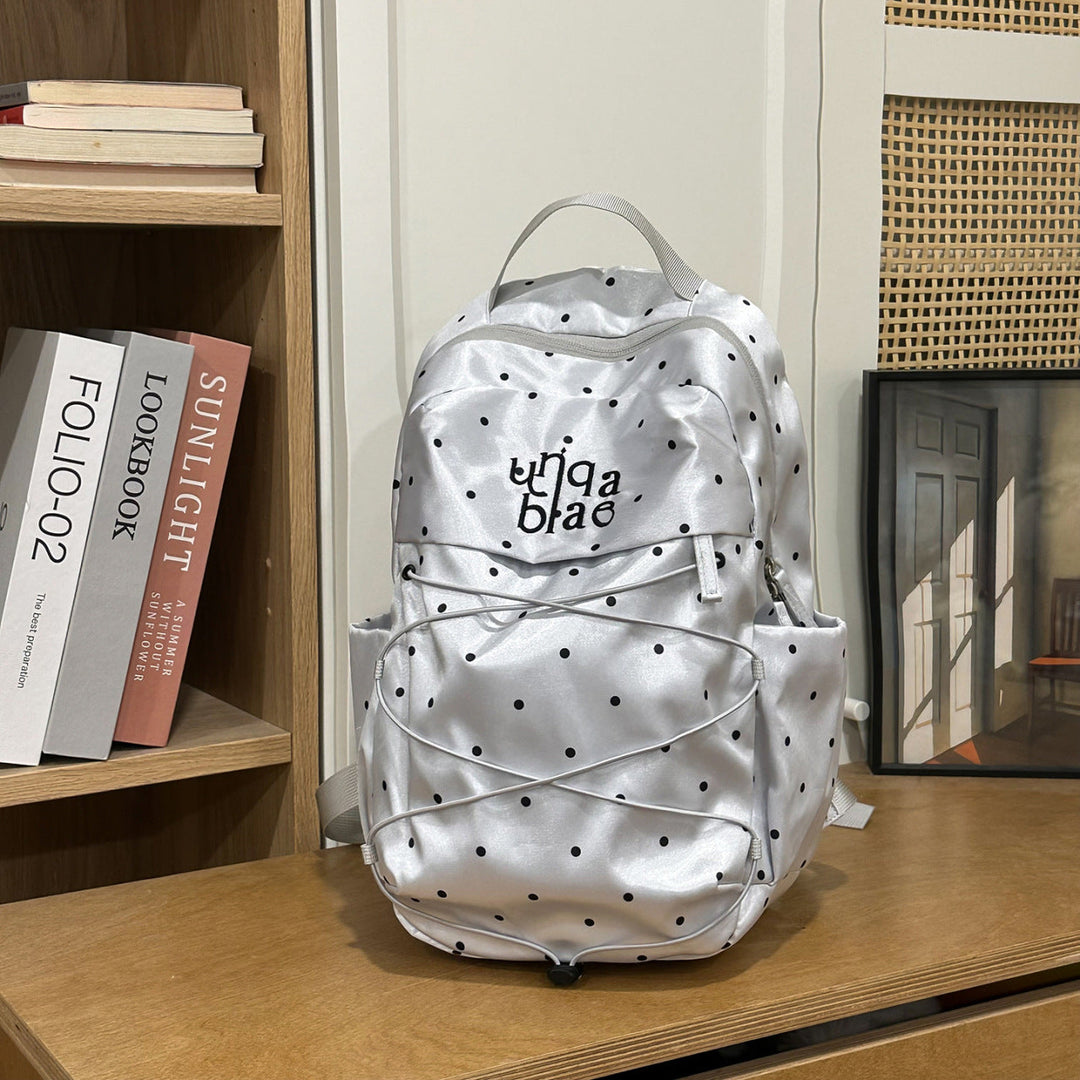 Elegant Polka Dot School Backpack