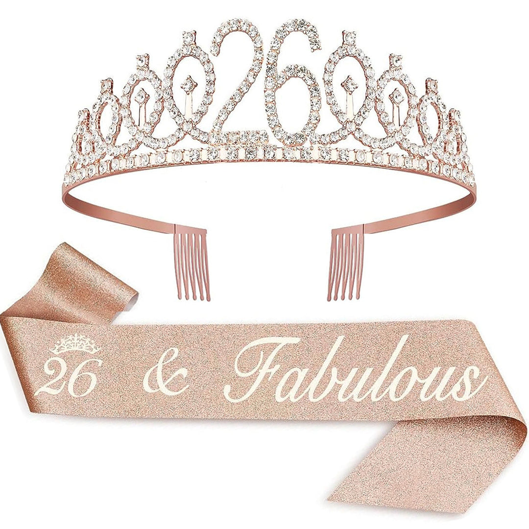 Ladies Crystal Princess Crown with 30 & Fabulous lettering Kalsten