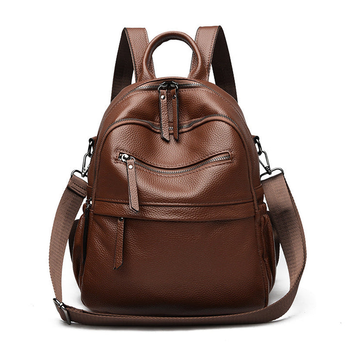 Multi-Functional Textured Leather Backpack Kalsten