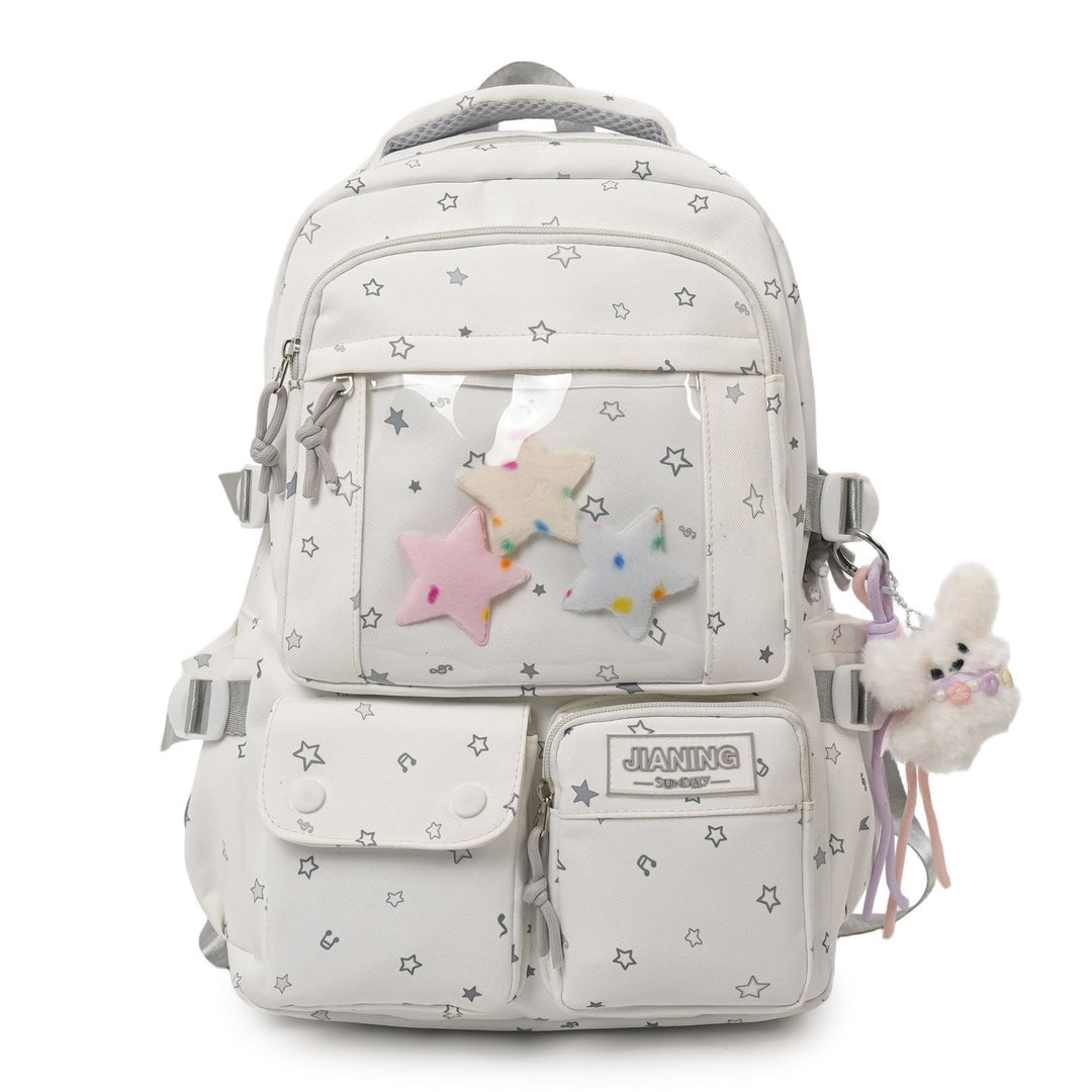 Starry-Themed Multi-Pocket Backpack Kalsten