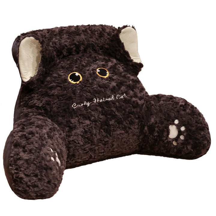 Plush back support cushion in cat design Kalsten