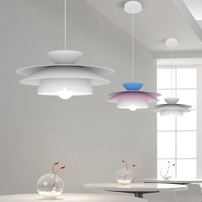 Modern Designer Style Round White Pendant Light | Kalsten