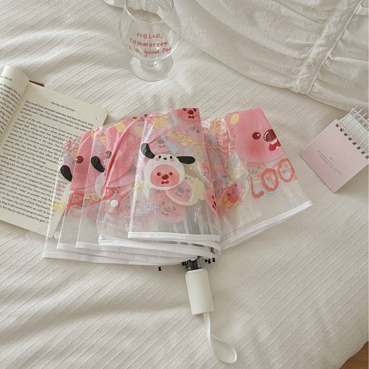 Ladies Foldable Umbrella with Cute Animal Motifs Kalsten