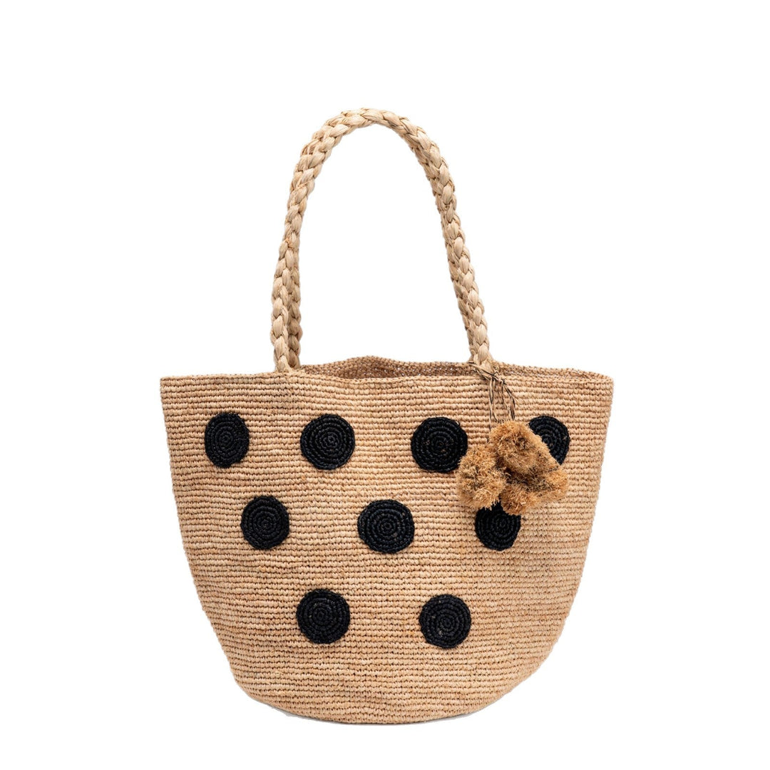 Handcrafted straw bag with eye-catching accents Kalsten