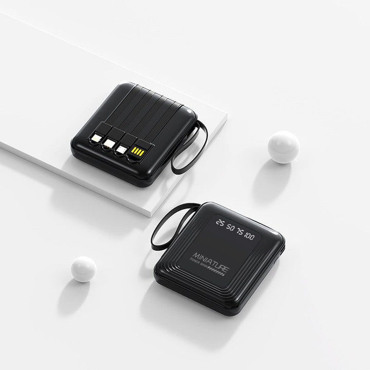 Slim Powerbank with Integrated Cables Kalsten