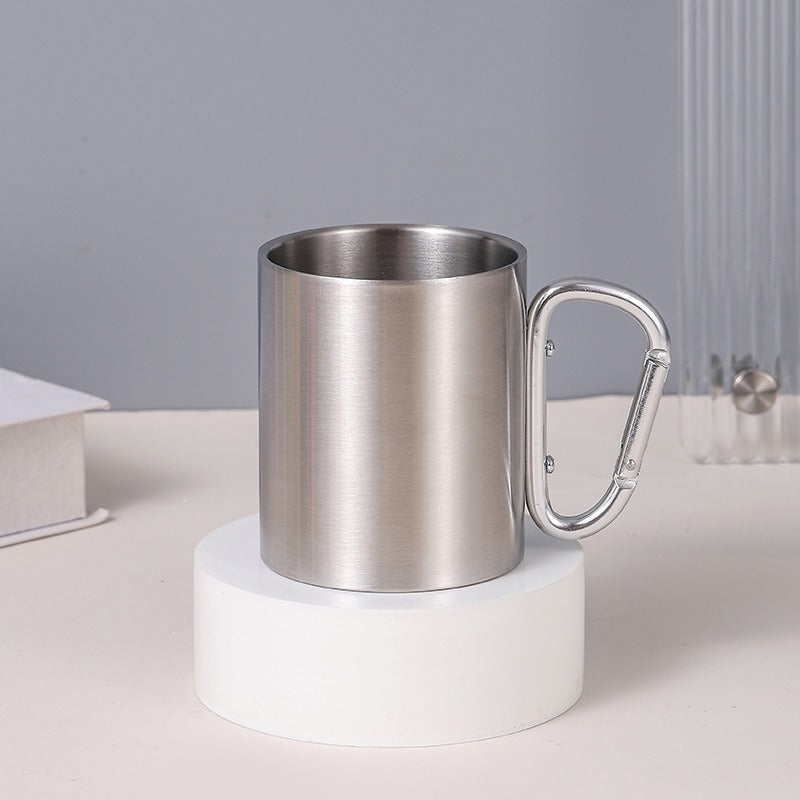 Women's Stainless Steel Coffee Mug with Carabiner Handle Kalsten