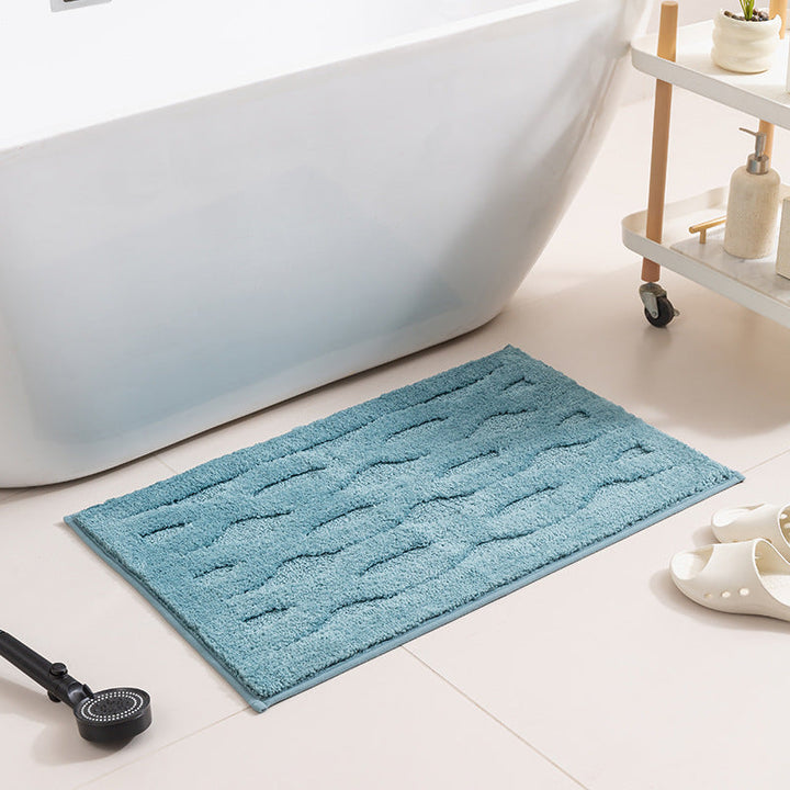 Plush Textured Bath Mat Kalsten