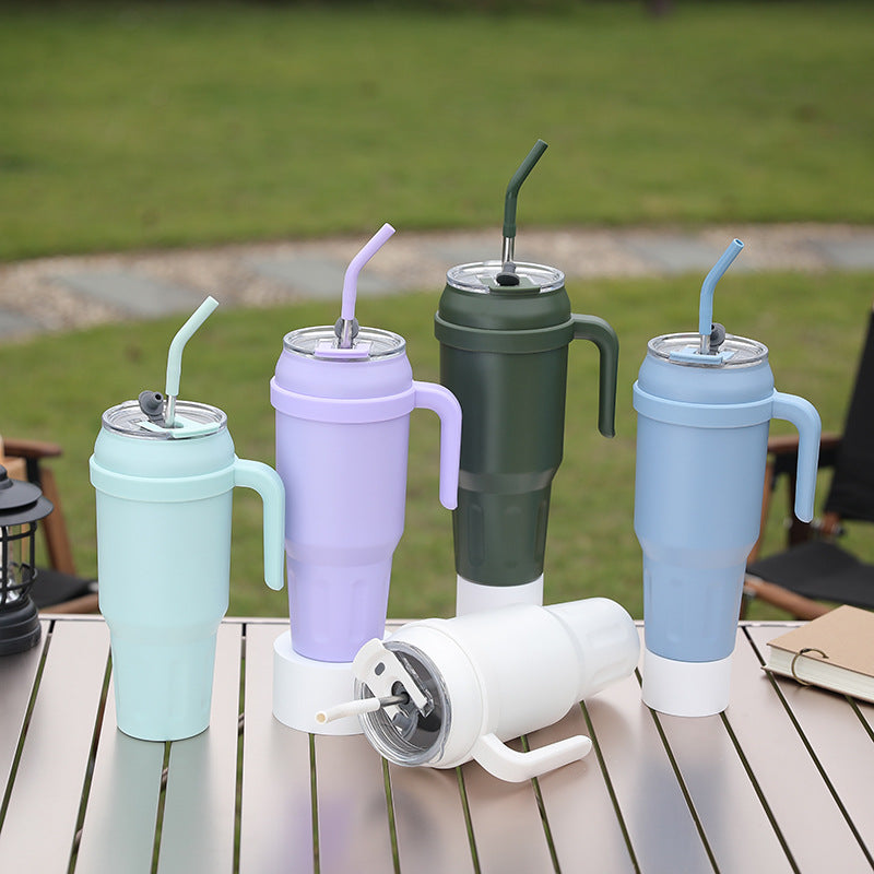 Women's Insulated To-Go Cup with Ergonomic Handle and Flexible Straw Kalsten