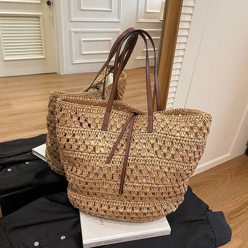 Handcrafted straw tote bag Kalsten