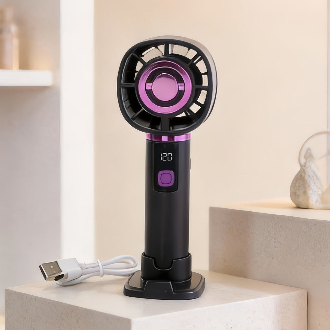 Portable Hand Fan with Digital Temperature Display and USB Charging Function Kalsten