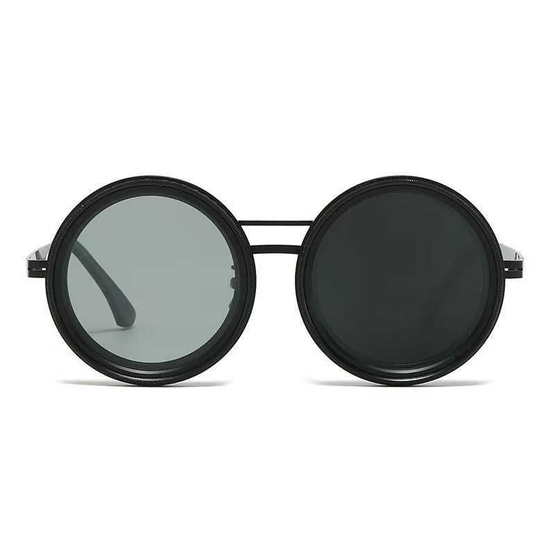 Ladies Round Retro Sunglasses with Distinctive Metal Frame Kalsten