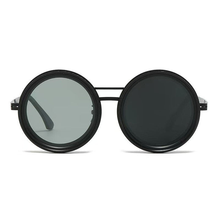 Ladies Round Retro Sunglasses with Distinctive Metal Frame Kalsten