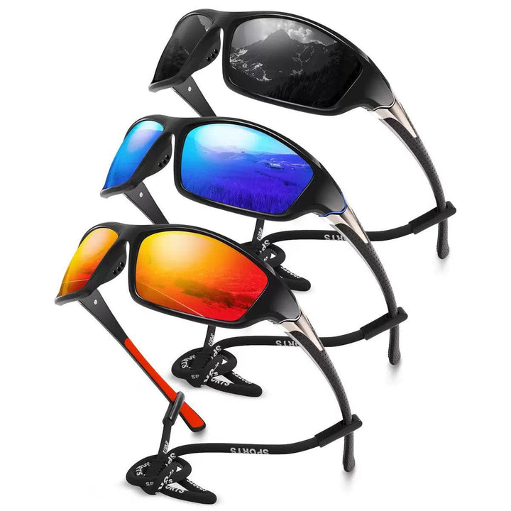 Unisex nan sporty wraparound sunglasses with polarized, shatterproof polycarbonate lenses and non-slip nose pads Kalsten