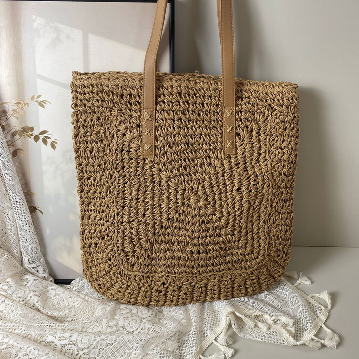 Handcrafted basket bag with unique circular pattern Kalsten