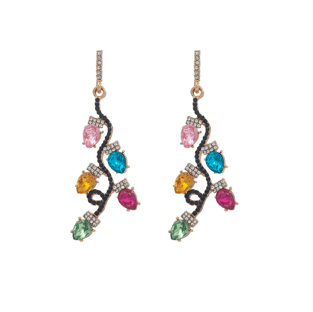 Vibrant Floral-Inspired Drop Earrings Kalsten