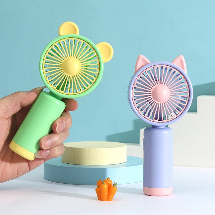 Women's portable hand fan with cute bunny ears design Kalsten