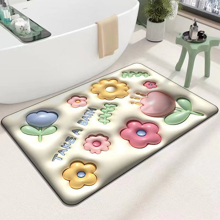 Cute Cartoon Cat Shape Bath Mat Kalsten