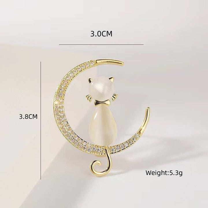 Elegant Cat Brooch Kalsten