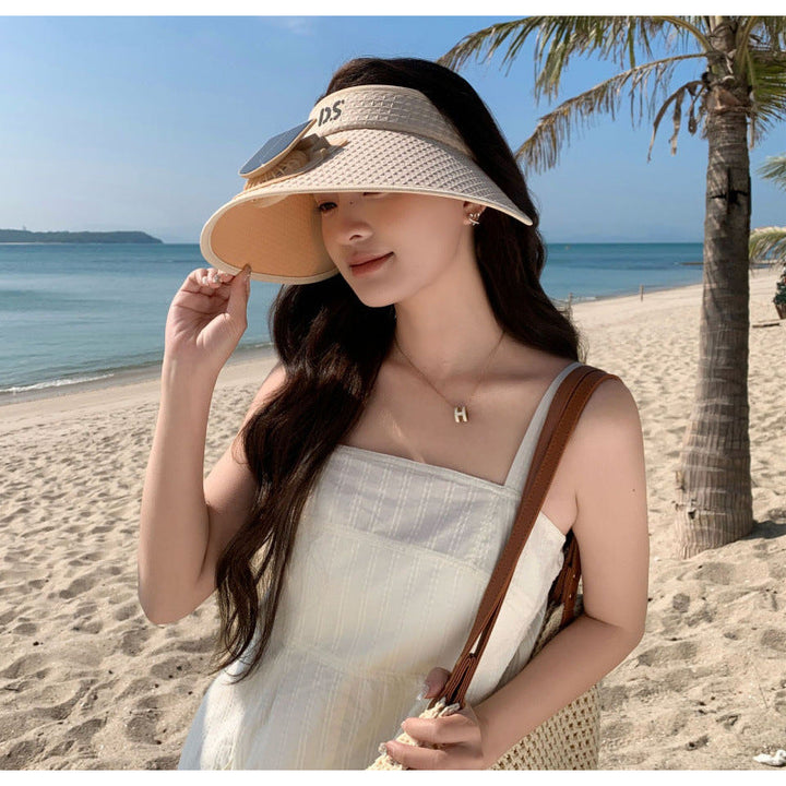 adjustable sun visor with integrated mini fan and UV protection Kalsten