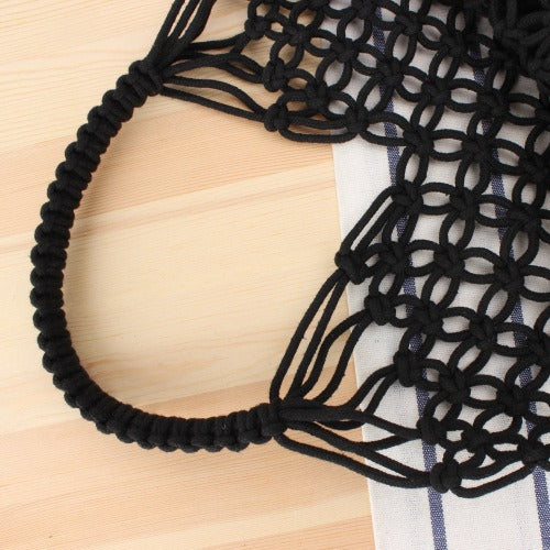 Designer Shoulder Bag Made of Woven Bast Kalsten