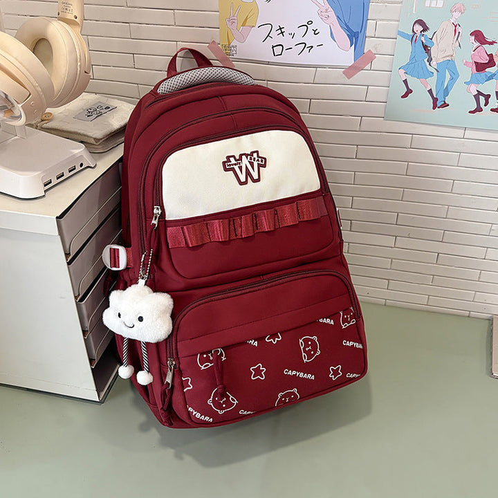 Charming Cartoon Patterned Backpack