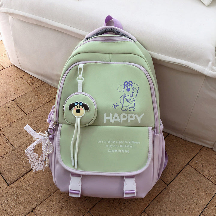 Cute Dog-Themed Casual School Backpack