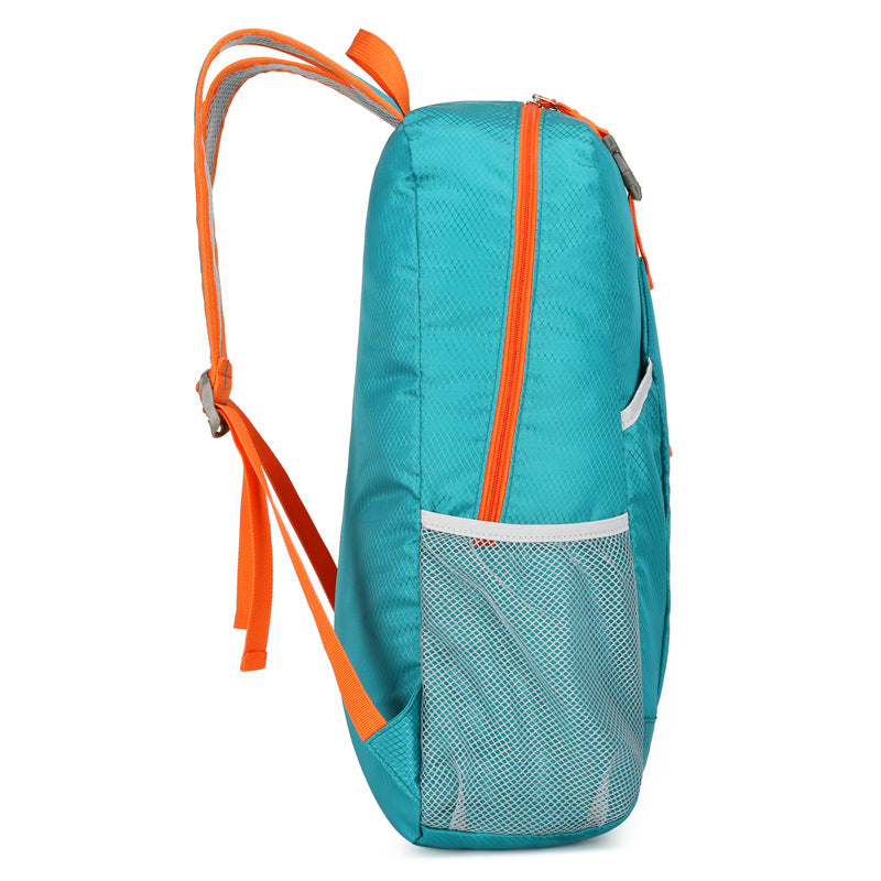 Unisex nan ultra-light foldable day backpack with organizer compartments, water-repellent material, and mesh side pockets Kalsten