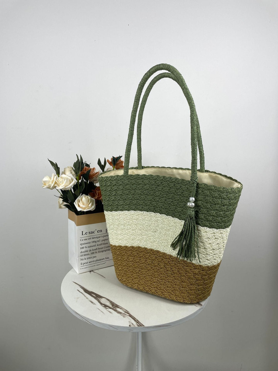 Trendy Woven Beach Bag Kalsten