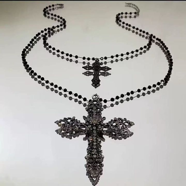 Dual-Layered Cross Pendant Necklace Kalsten
