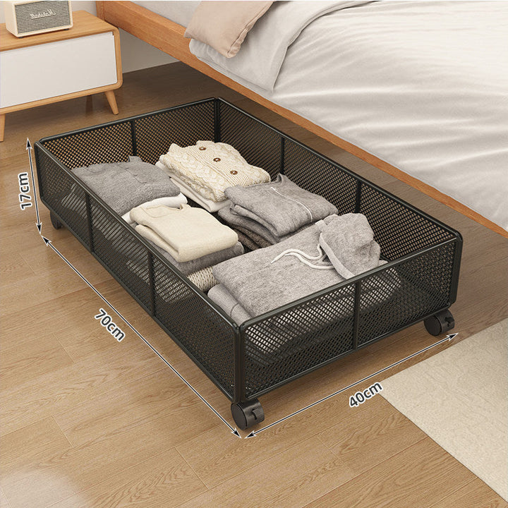 Rolling Under-Bed Storage Basket with Mesh Design Kalsten