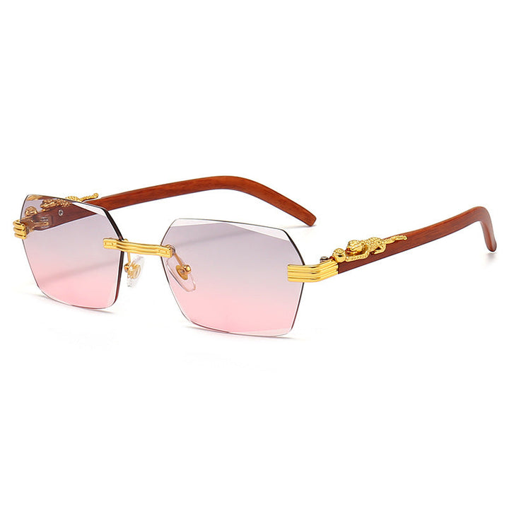 Ladies Designer Sunglasses with Artistic Wooden Frame and Elegant Glass Elements Kalsten