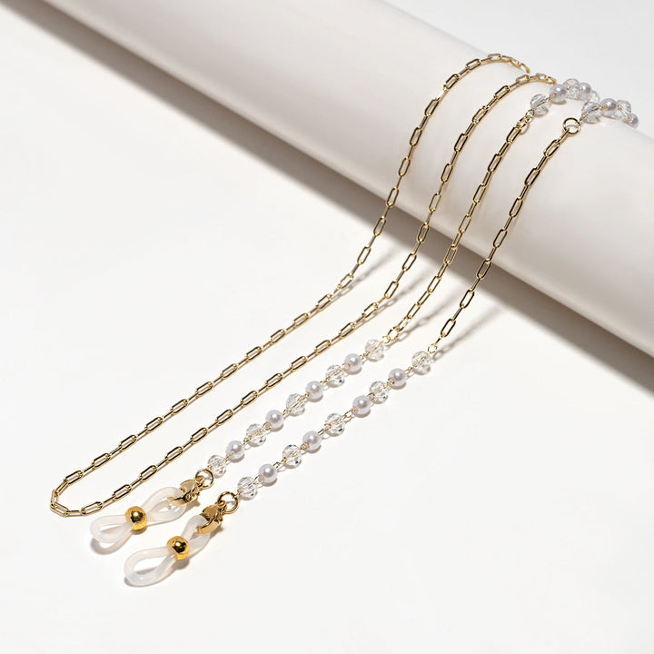 Crystal and Pearl Beaded Eyewear Chain Kalsten