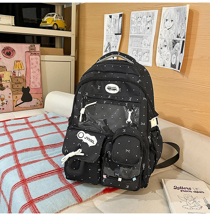 Multi-Compartment Transparent School Backpack