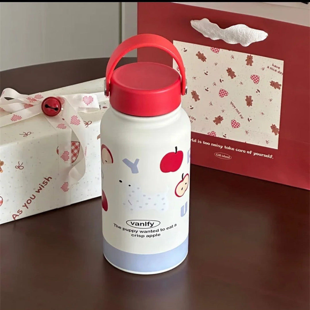 Ladies' insulation drinking bottle with creative animal design and practical flip lid Kalsten
