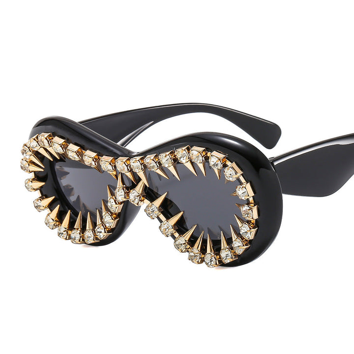 Women's fashionable sunglasses with extravagant spikes and crystal embellishments Kalsten