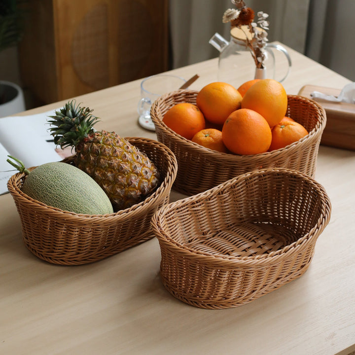 Unisex Elegant oval storage basket made of natural materials Kalsten