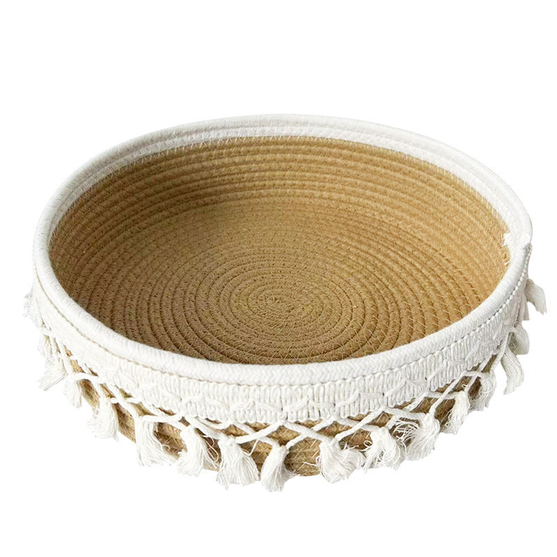 Women Decorative Storage Basket with Tassels Kalsten