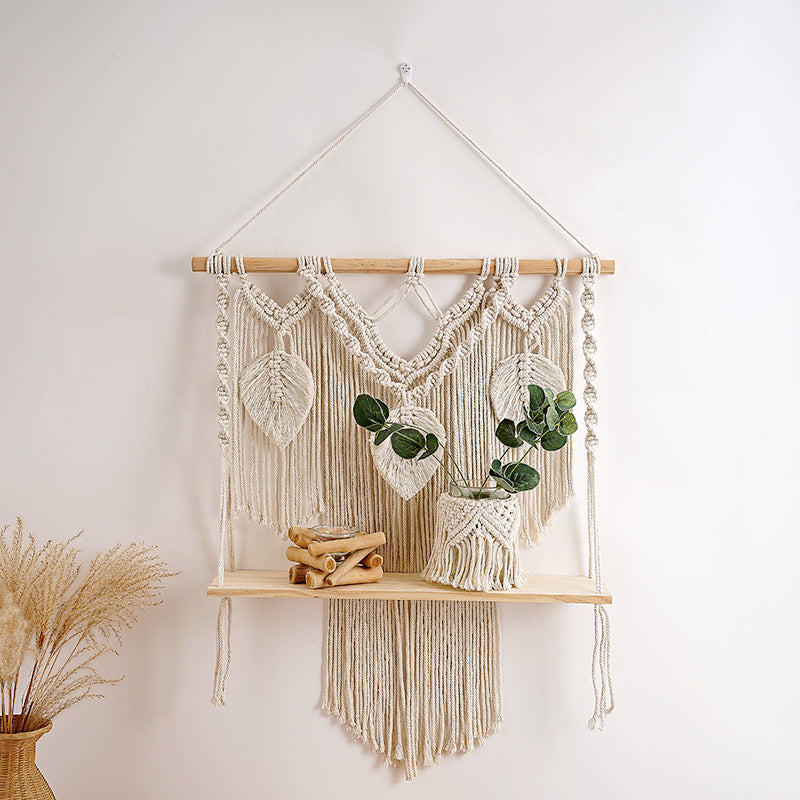 Artistic Macrame Wall Hanging Shelf Acalora
