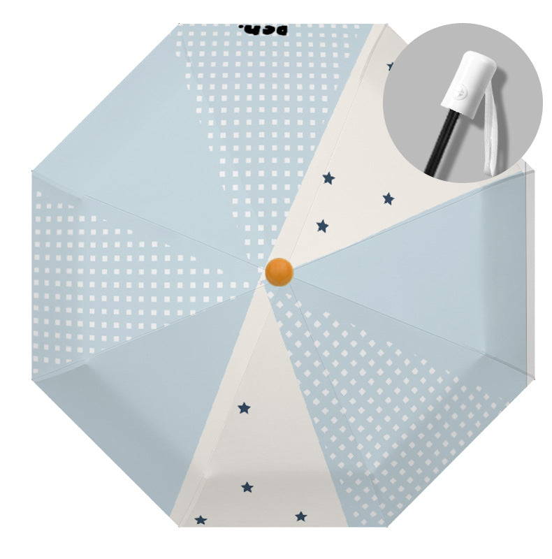 Women's folding umbrella with unique star pattern and practical carrying bag Kalsten